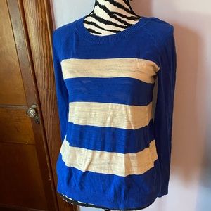 Madewell blue striped sweater size Small